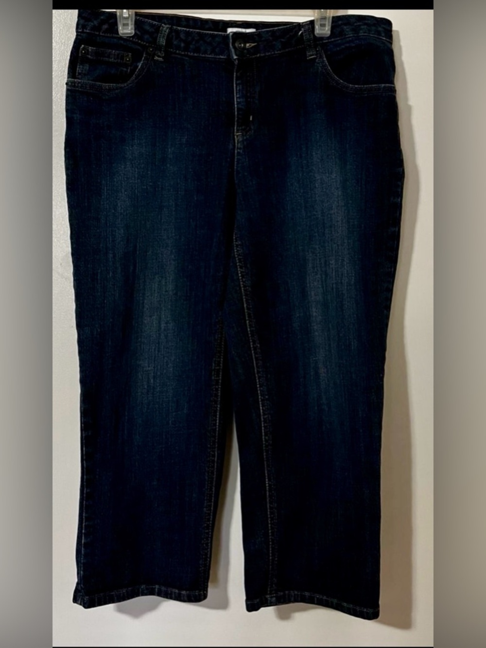 Liz & Co. Women’s Dark Indigo Stretch Cropped Jeans